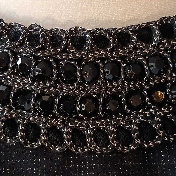 🍷 Connected Apparel Jeweled Black & Silver Cocktail Dress Size 6 - Picture 5 of 10